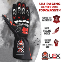 Sim Racing gloves with touchscreen