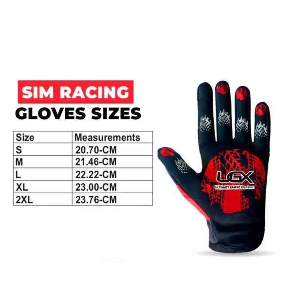 Sim Racing / karting Gloves sizes